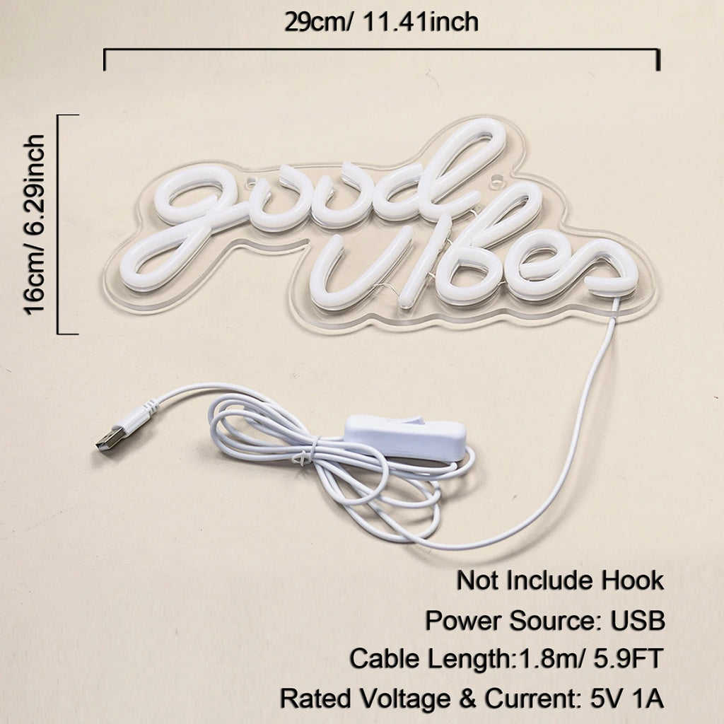 Good Vibes LED Neon Sign