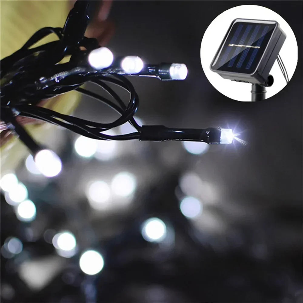 Solar Fairy Light Garland — Outdoor Waterproof Glow