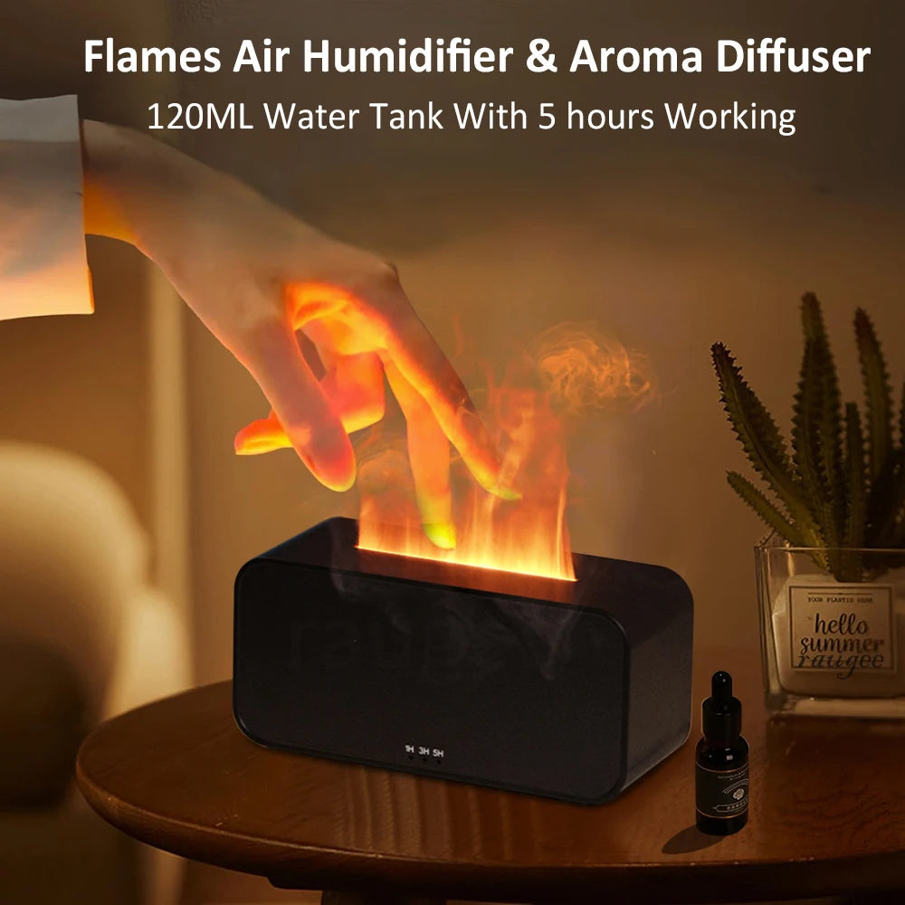 Flame Aroma Diffuser — 7-Color Fire Humidifier