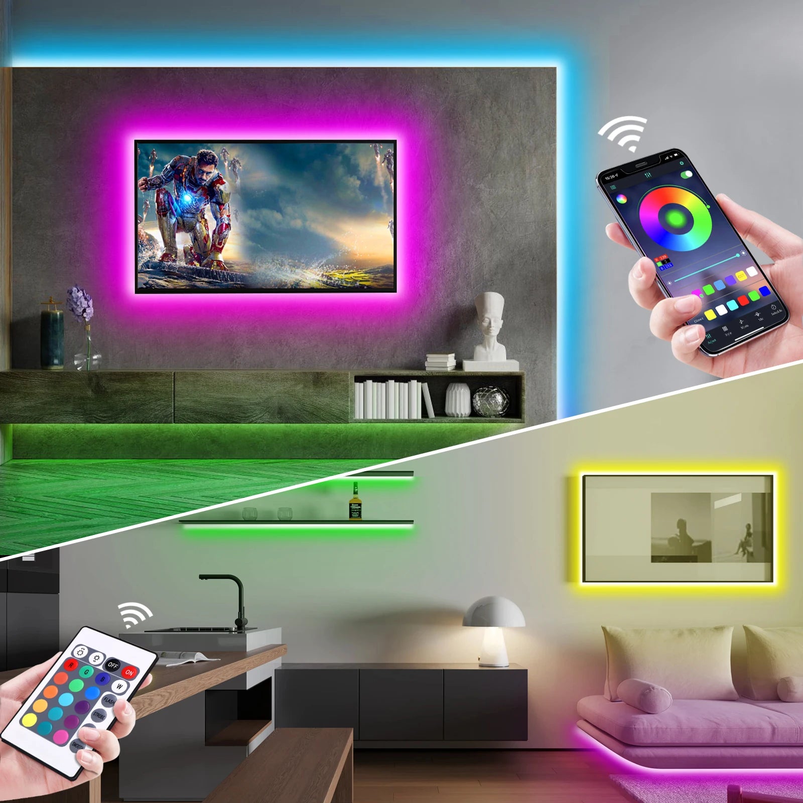 Smart Neon Rope Lights — App & Music Sync