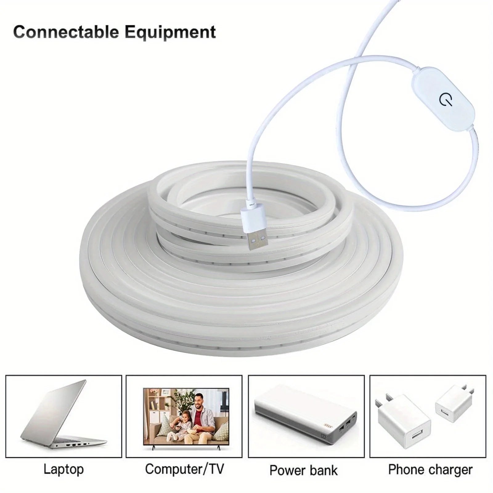 Smart Touch LED Neon Strip — Dimmable Backlight