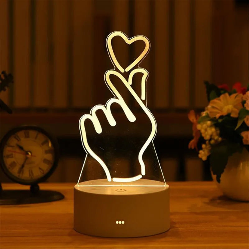 3D Acrylic LED Night Light — 3D Illusion Lamp