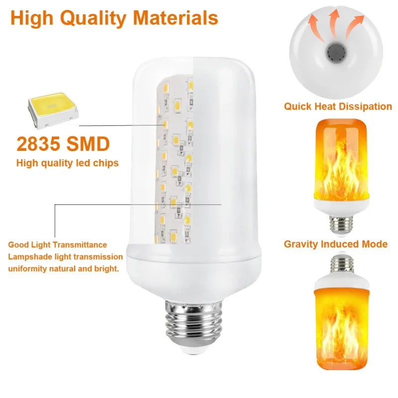 Flickering Flame Effect Bulb — Cozy Fire Glow