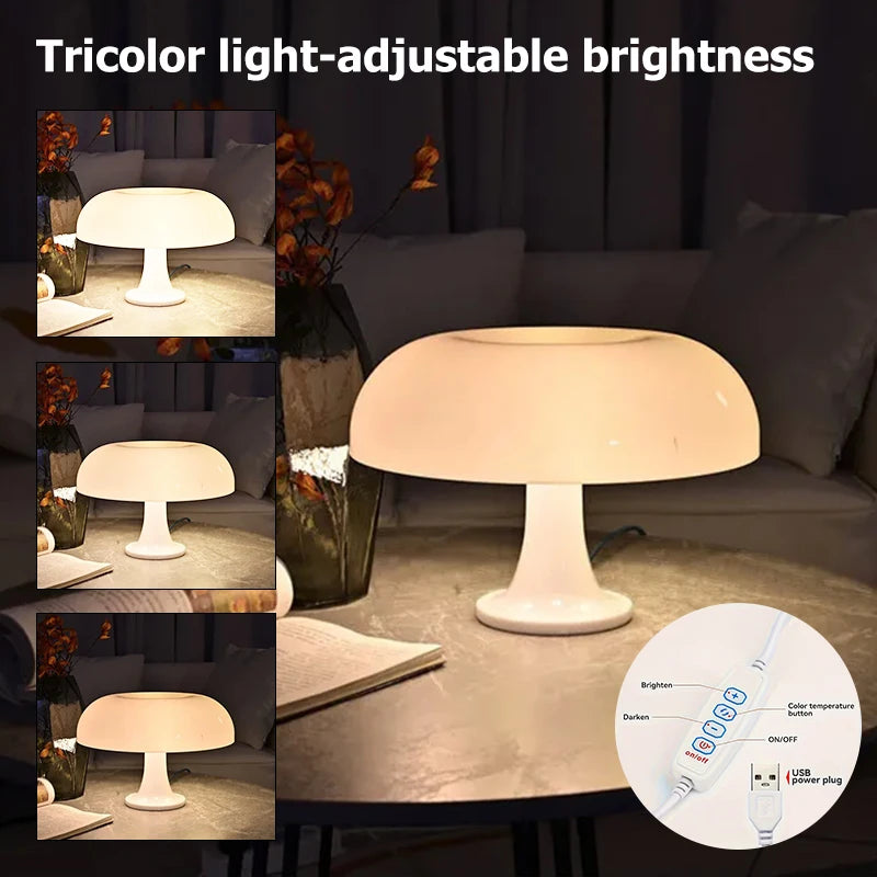 Mushroom Table Lamp — Minimalist Modern Glow