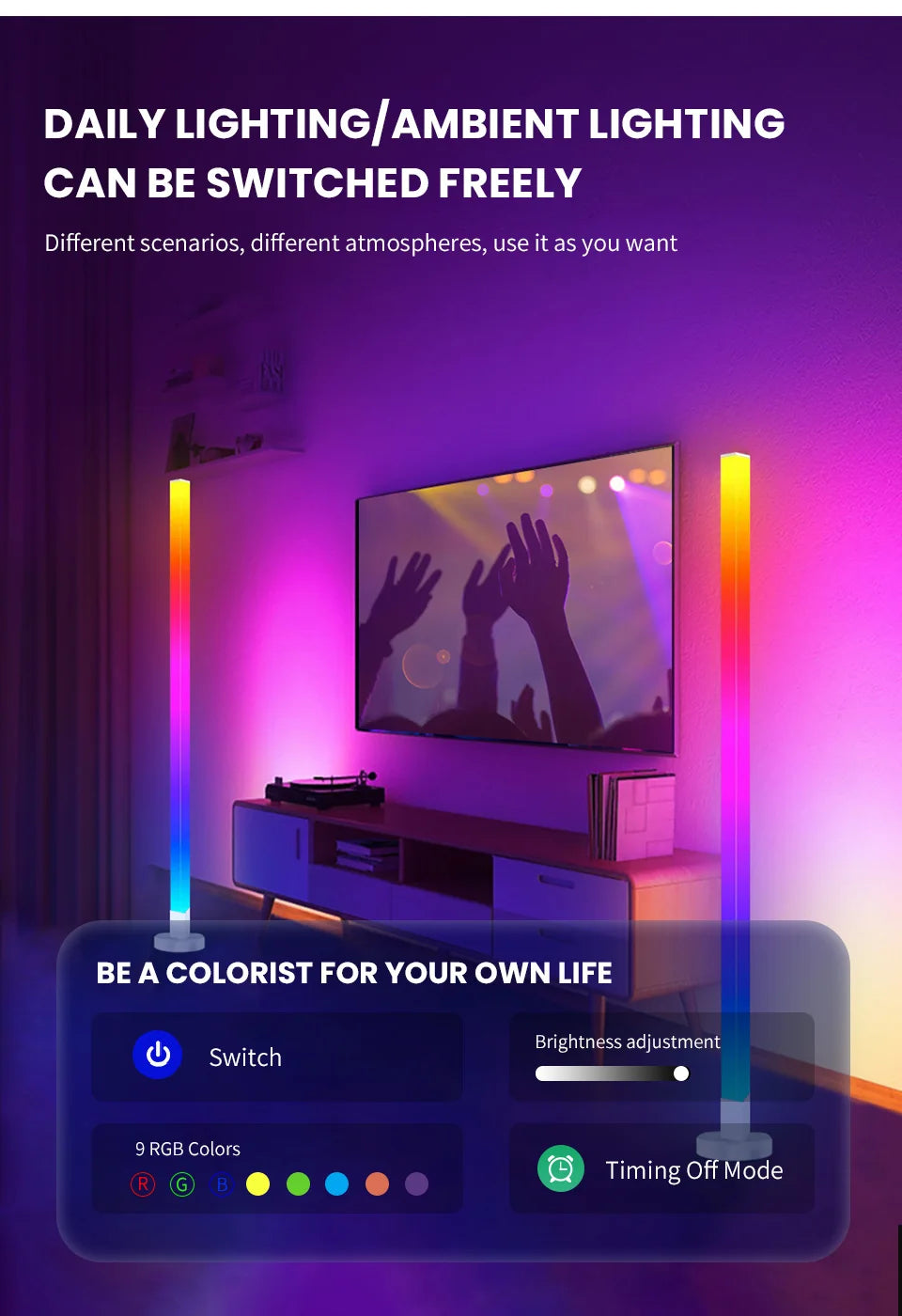 Smart RGB Corner Floor Lamp