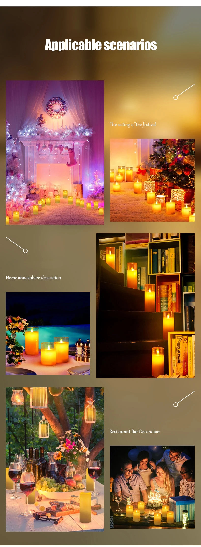 Flameless LED Candles (Set of 3)