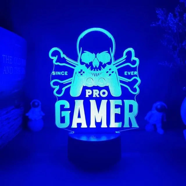 3D Illusion Gaming Night Lamp — Color-Changing Decor