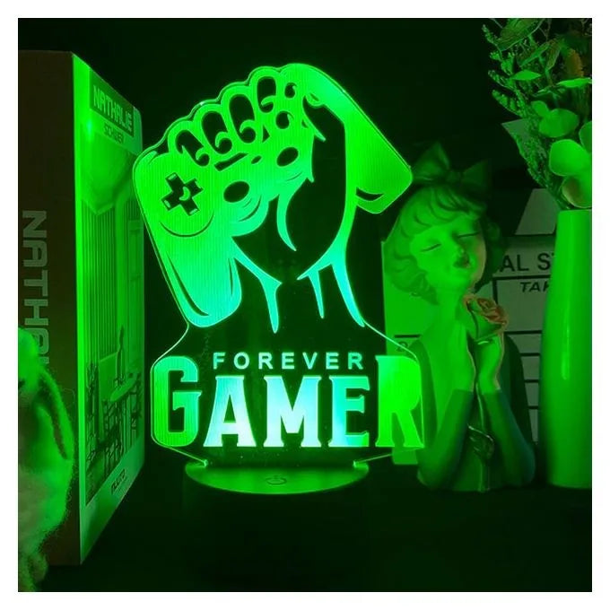 3D Illusion Gaming Night Lamp — Color-Changing Decor
