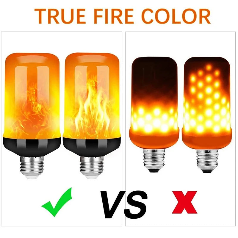 Flickering Flame Effect Bulb — Cozy Fire Glow