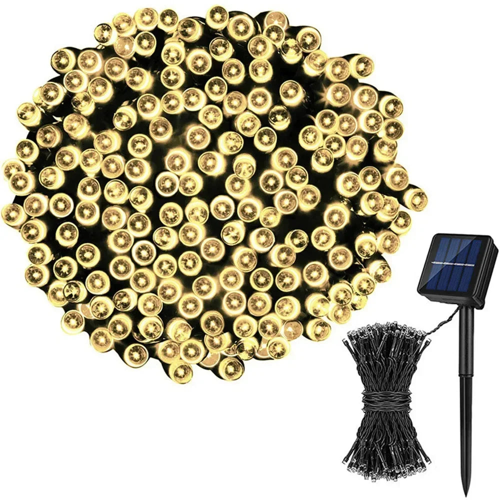 Solar Fairy Light Garland — Outdoor Waterproof Glow