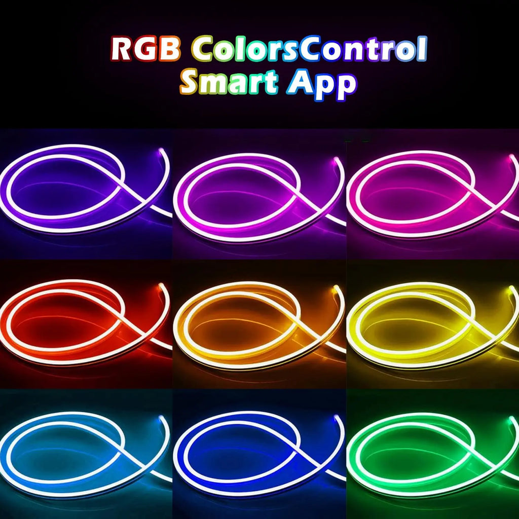 RGB Neon Rope Light — 10M Flexible DIY Glow