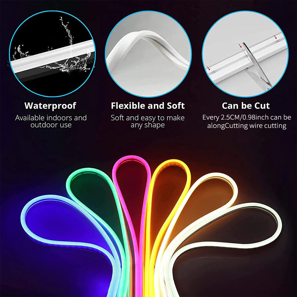 RGB Neon Rope Light — 10M Flexible DIY Glow