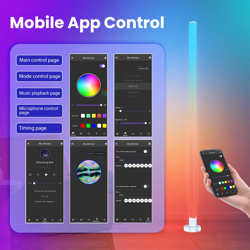 Smart RGB Corner Floor Lamp