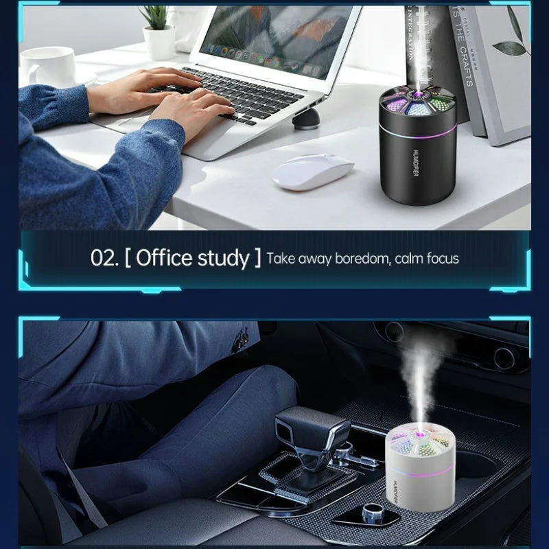 Aroma Diffuser & Humidifier — 180ML Colorful Mist Lamp