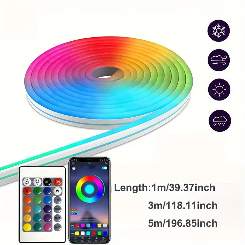 Smart Neon Rope Lights — App & Music Sync