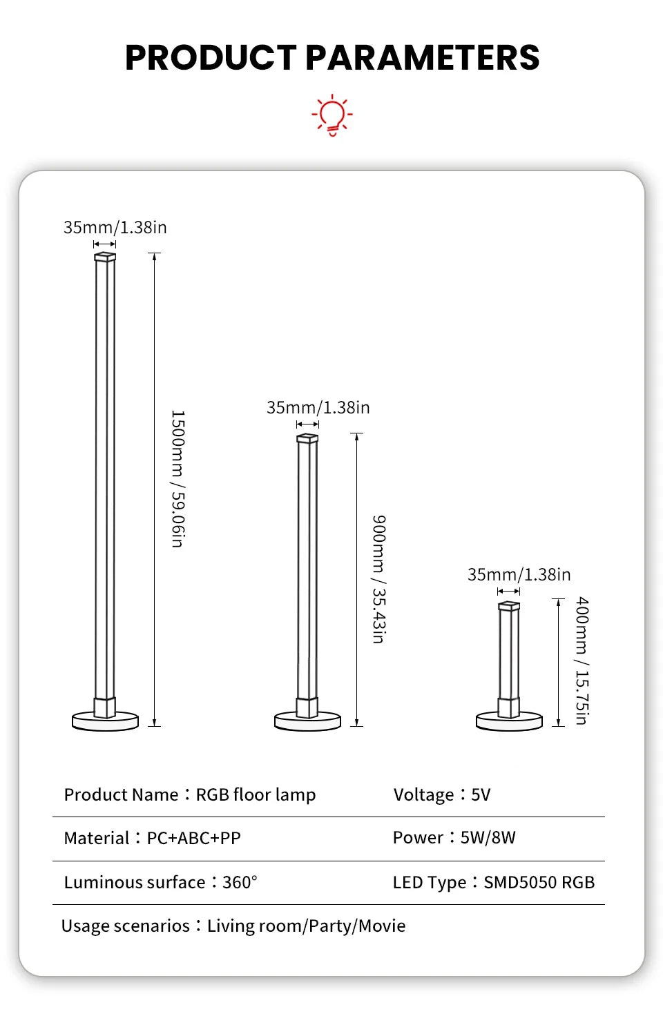Smart RGB Corner Floor Lamp