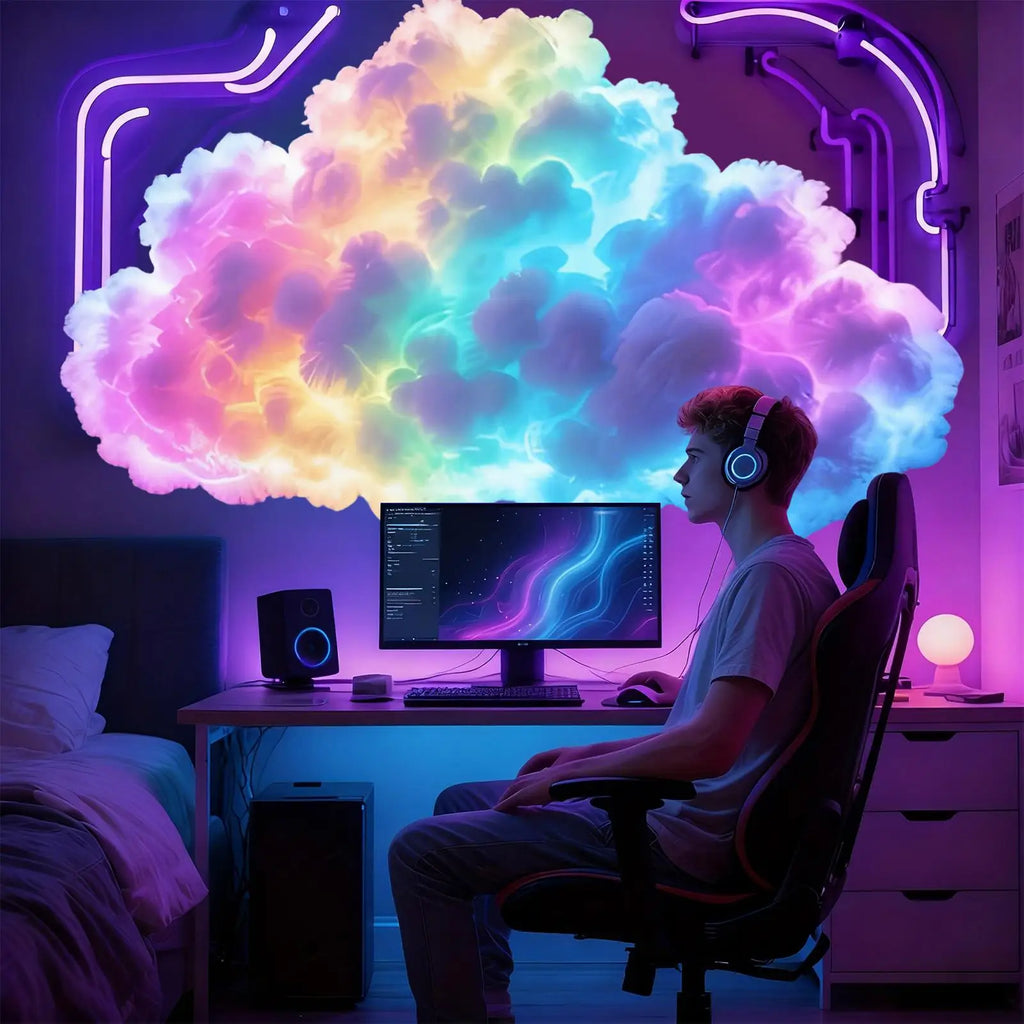 Thundercloud LED Ceiling Lamp — Color-Changing Storm Light