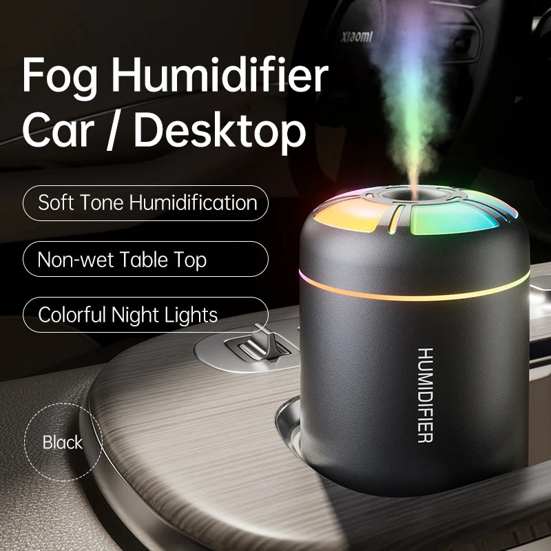 Aroma Diffuser & Humidifier — 180ML Colorful Mist Lamp
