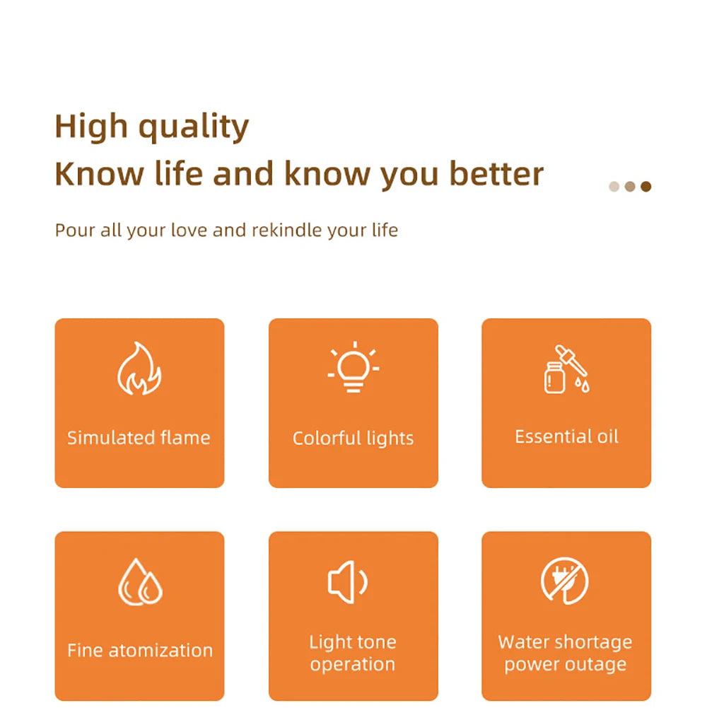 Flame Aroma Diffuser Lamp