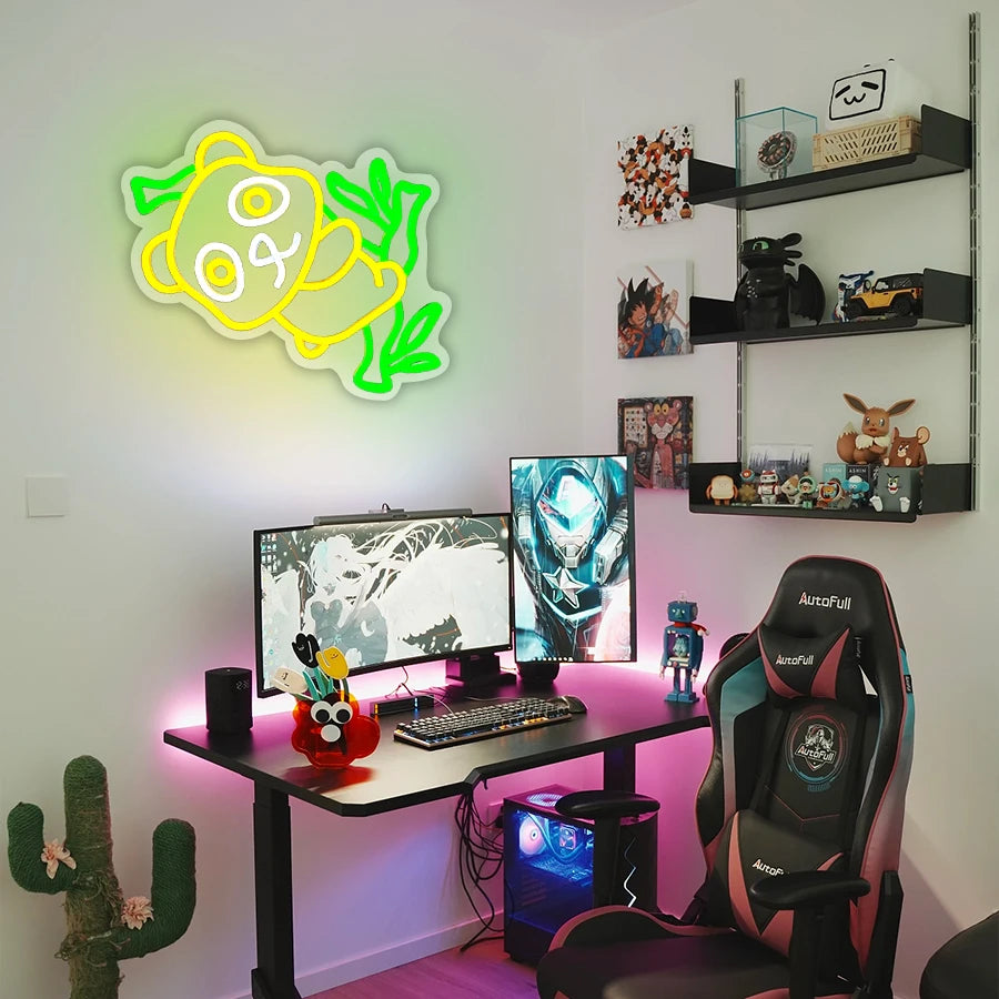Animated LED Neon Sign — Cartoon Wall Light