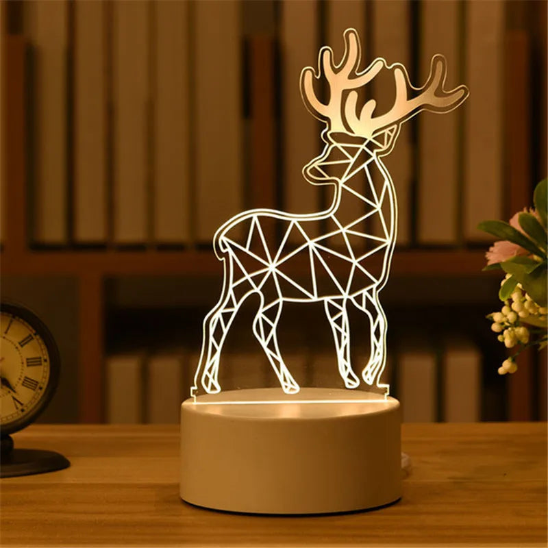 3D Acrylic LED Night Light — 3D Illusion Lamp