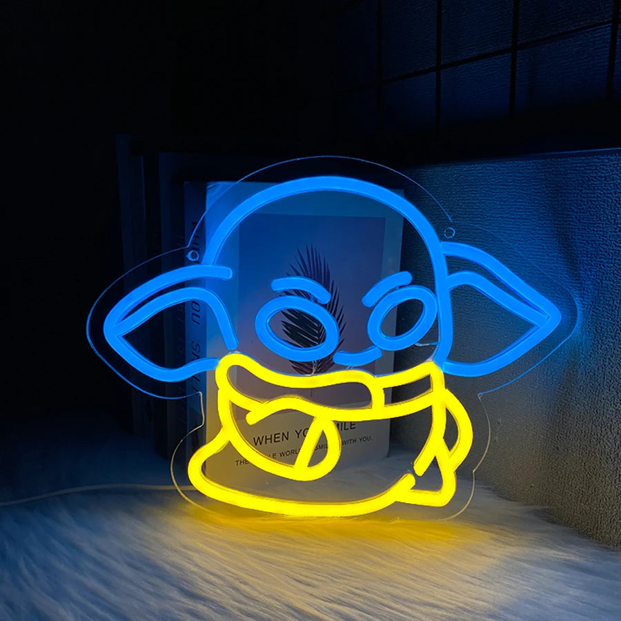 Animated LED Neon Sign — Cartoon Wall Light