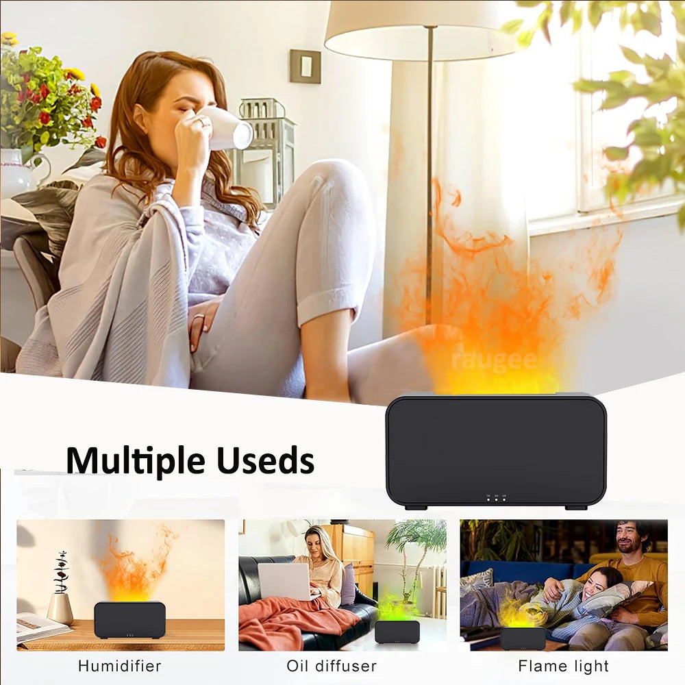 Flame Aroma Diffuser — 7-Color Fire Humidifier