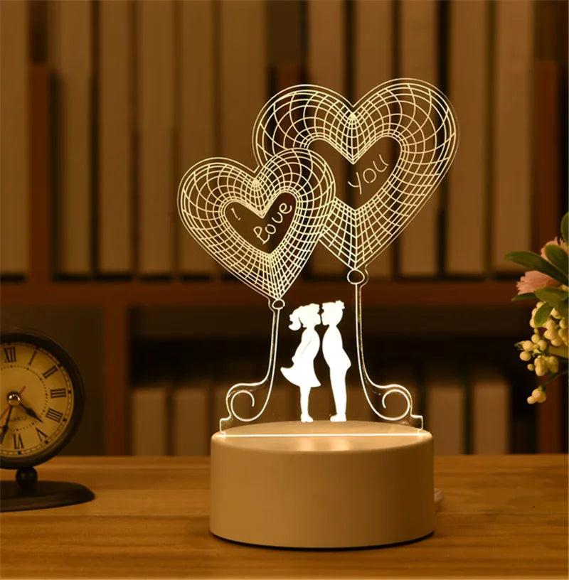 3D Acrylic LED Night Light — 3D Illusion Lamp