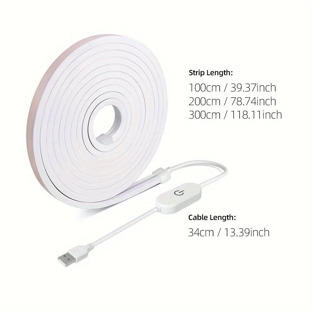 Smart Touch LED Neon Strip — Dimmable Backlight