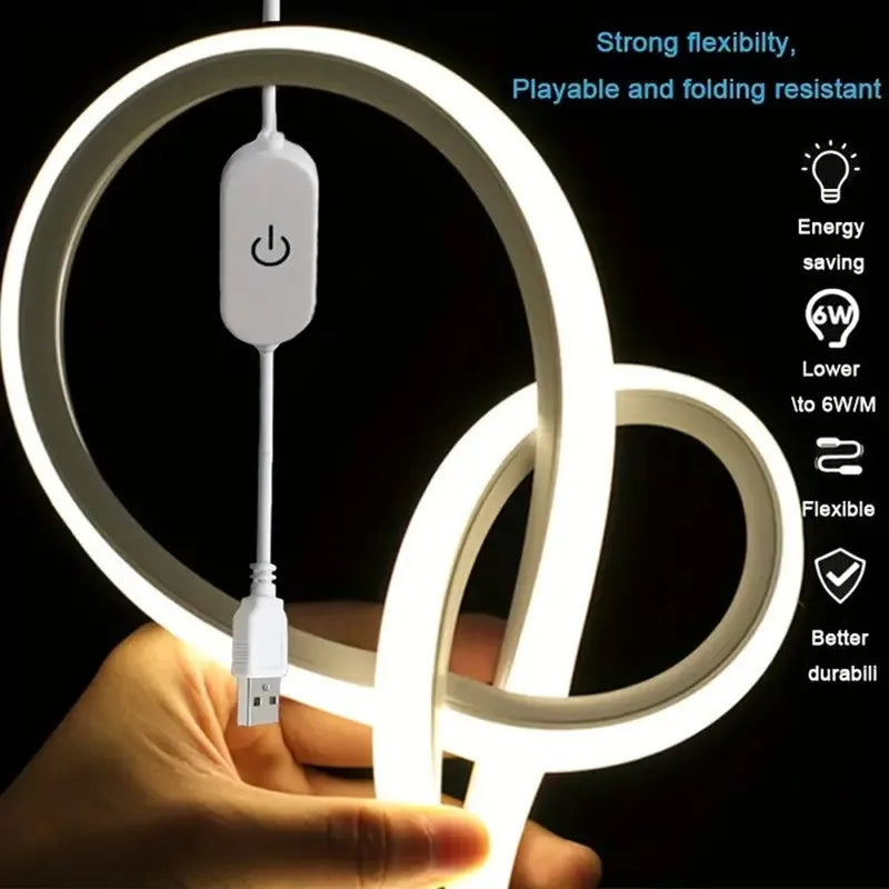 Smart Touch LED Neon Strip — Dimmable Backlight
