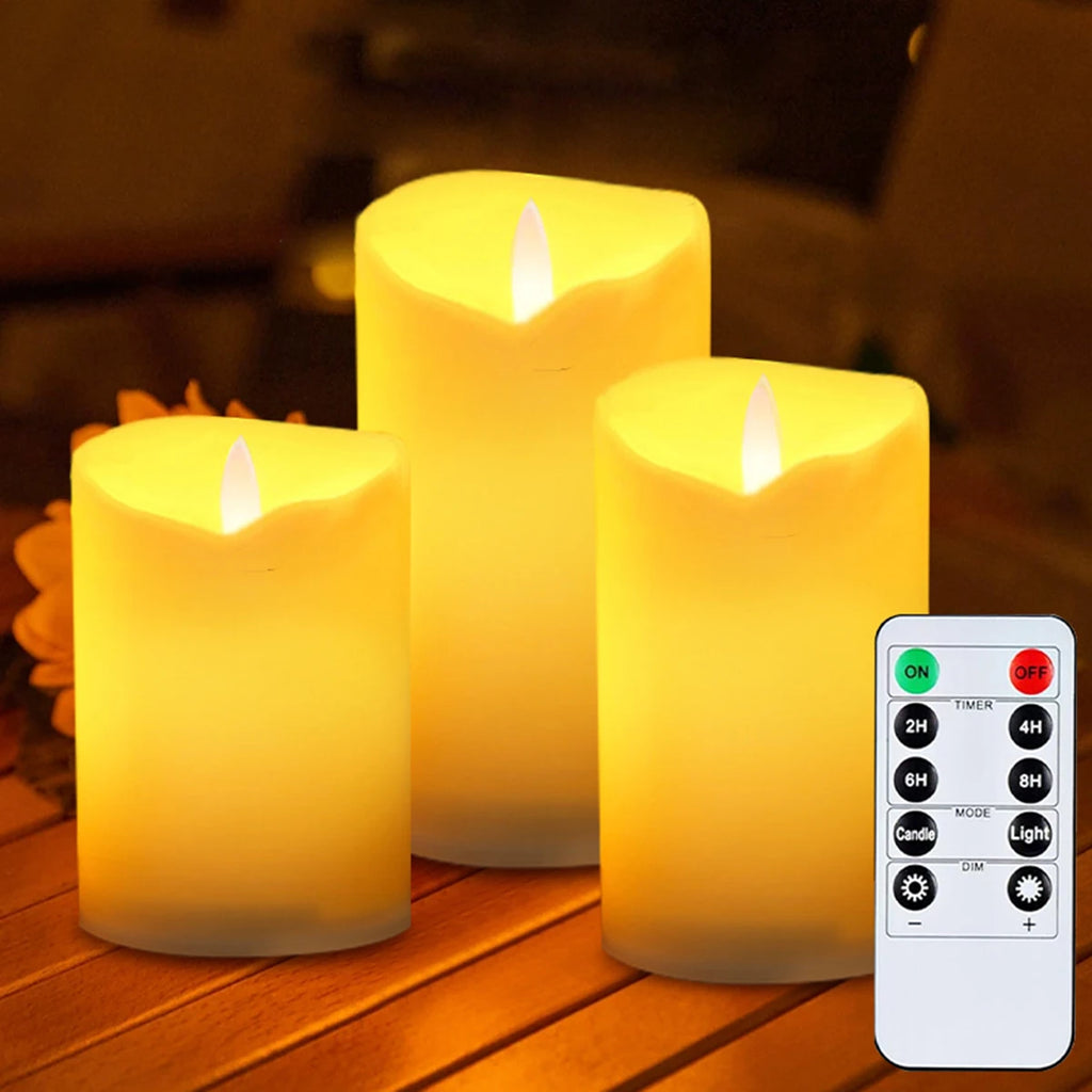 Flameless LED Candles (Set of 3)