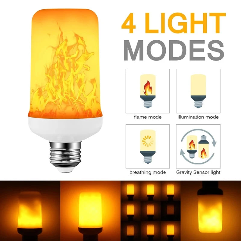 Flickering Flame Effect Bulb — Cozy Fire Glow