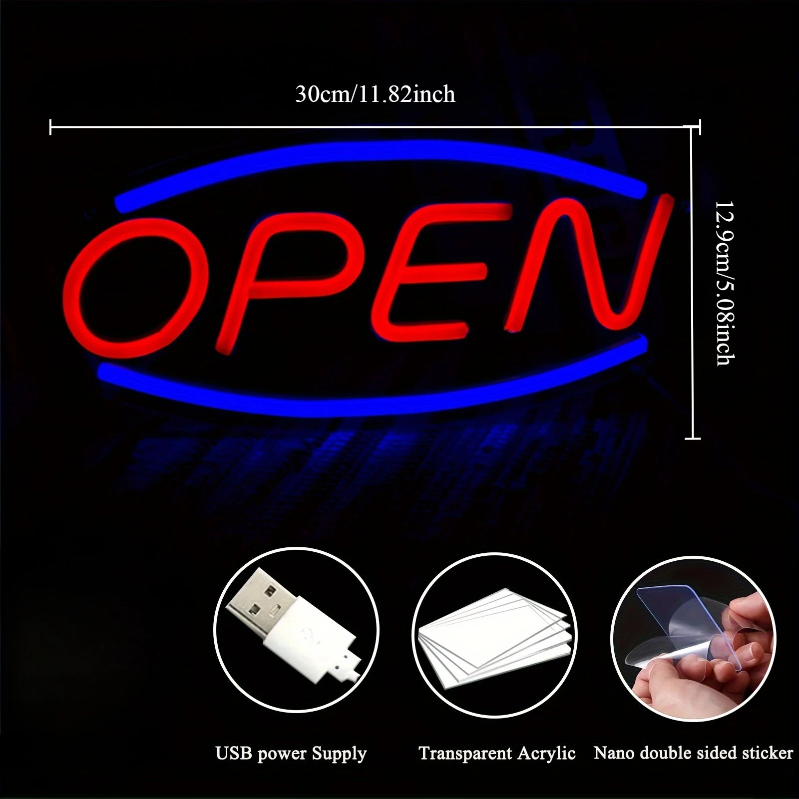 OPEN Neon Sign — LED Business Light