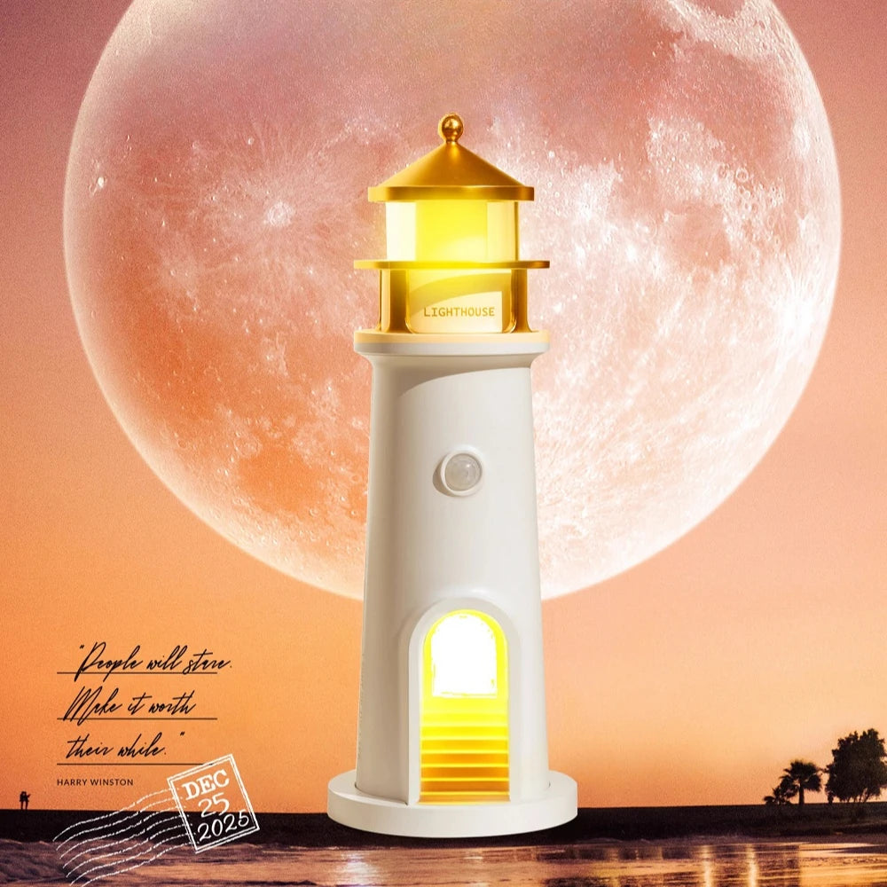 Floating Moon Lighthouse Lamp