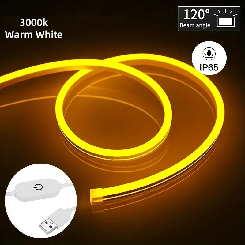 Smart Touch LED Neon Strip — Dimmable Backlight