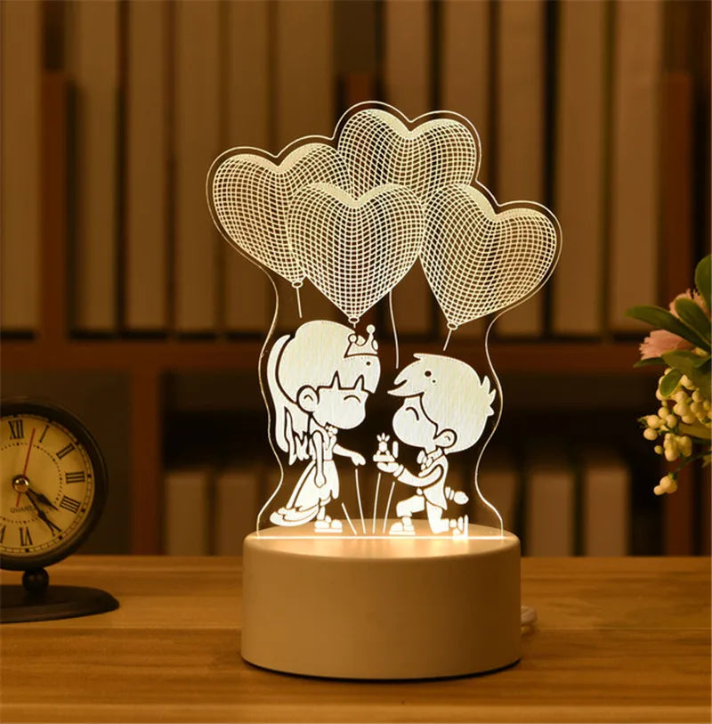 3D Acrylic LED Night Light — 3D Illusion Lamp