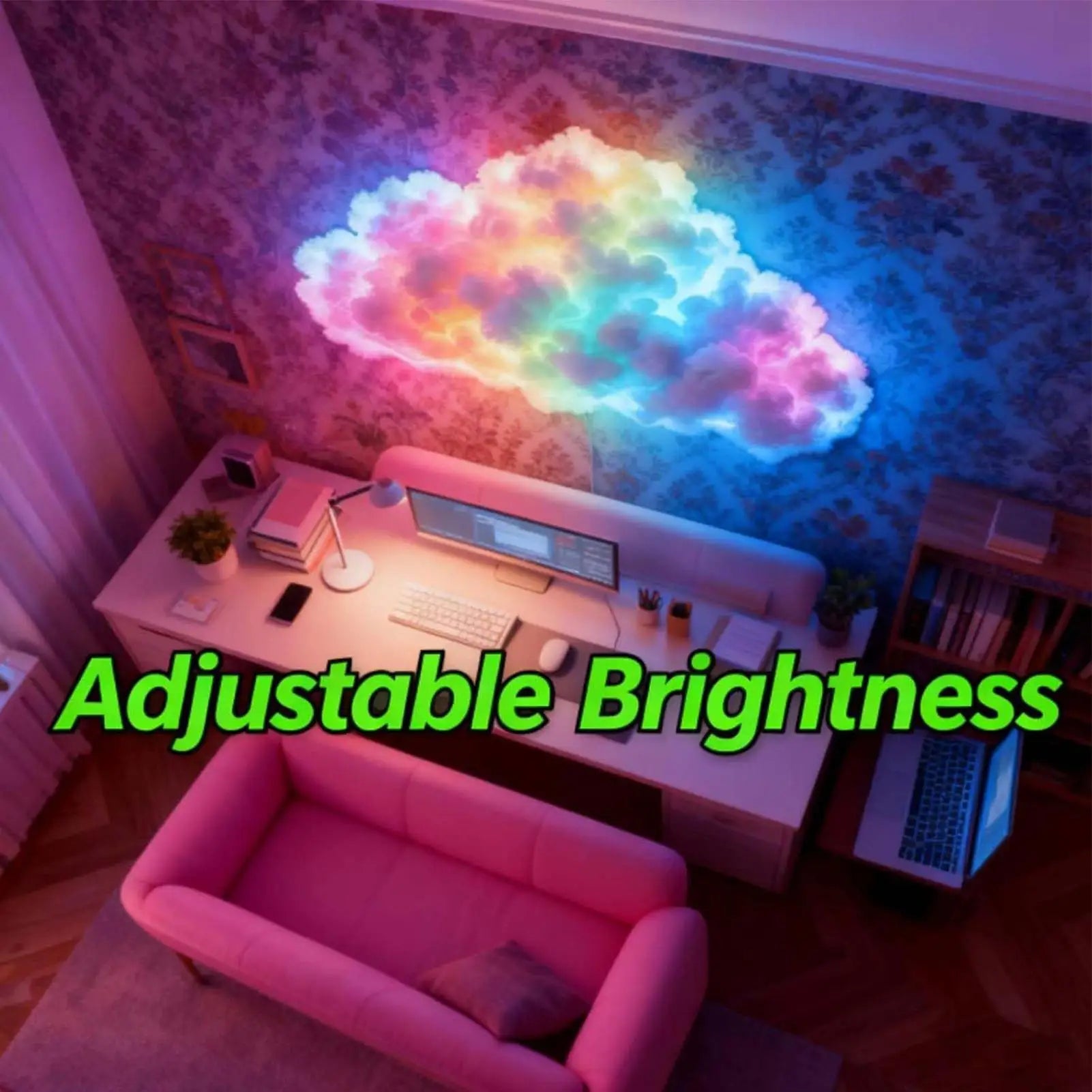 Thundercloud LED Ceiling Lamp — Color-Changing Storm Light