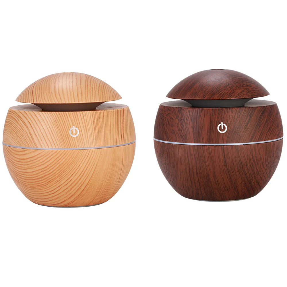 Wood Grain Aroma Diffuser — Ultrasonic Humidifier