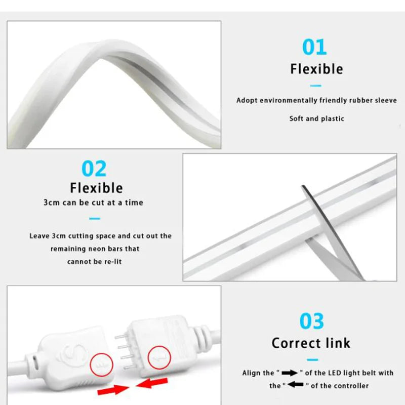 Smart Neon Rope Lights — App & Music Sync