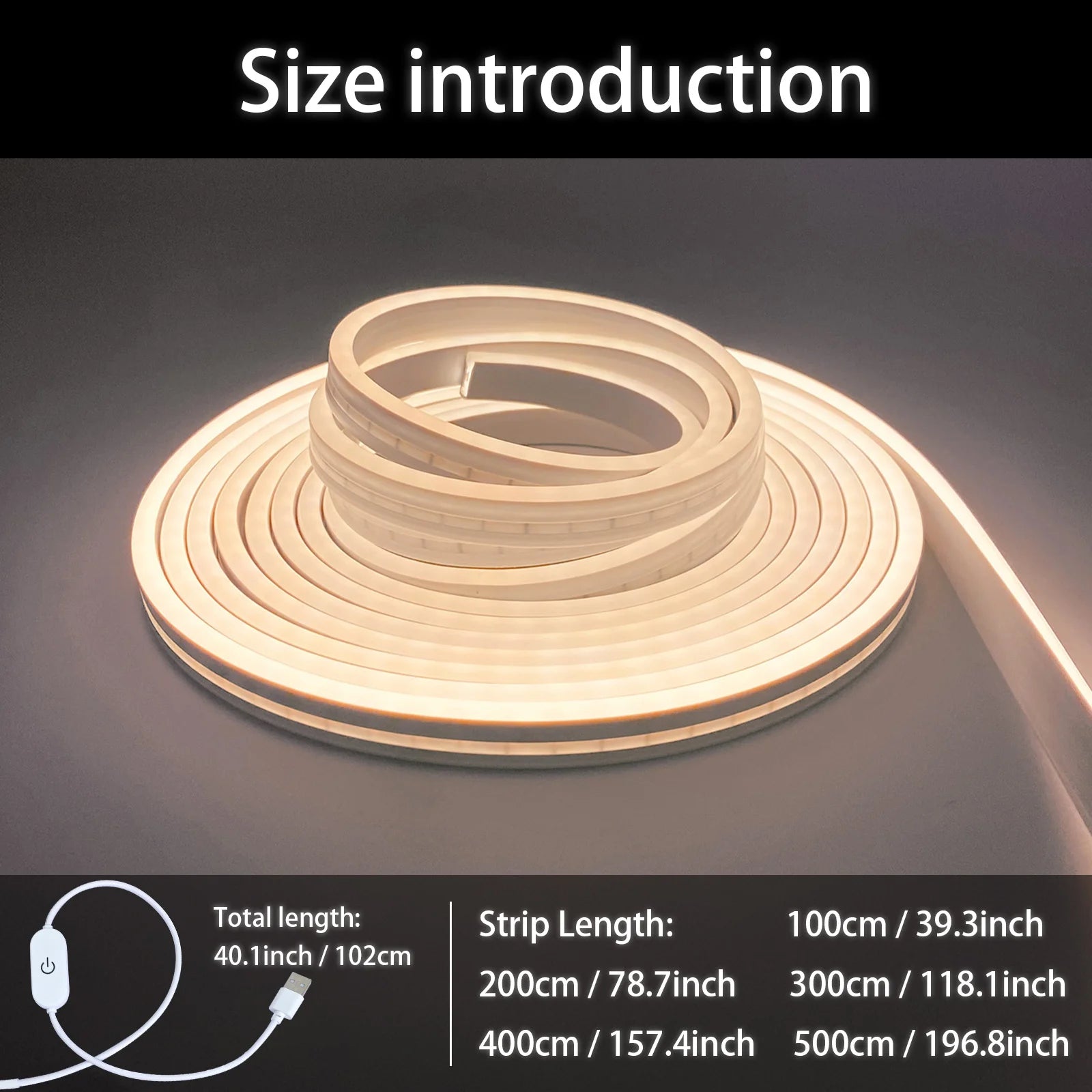 Smart Touch LED Neon Strip — Dimmable Backlight