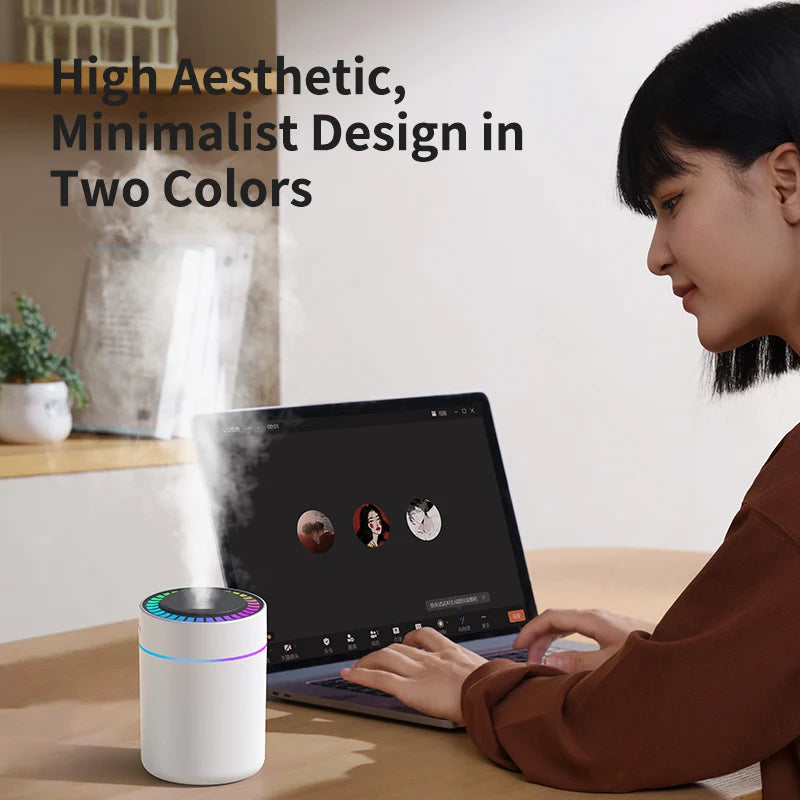 Aroma Diffuser & Humidifier — 180ML Colorful Mist Lamp