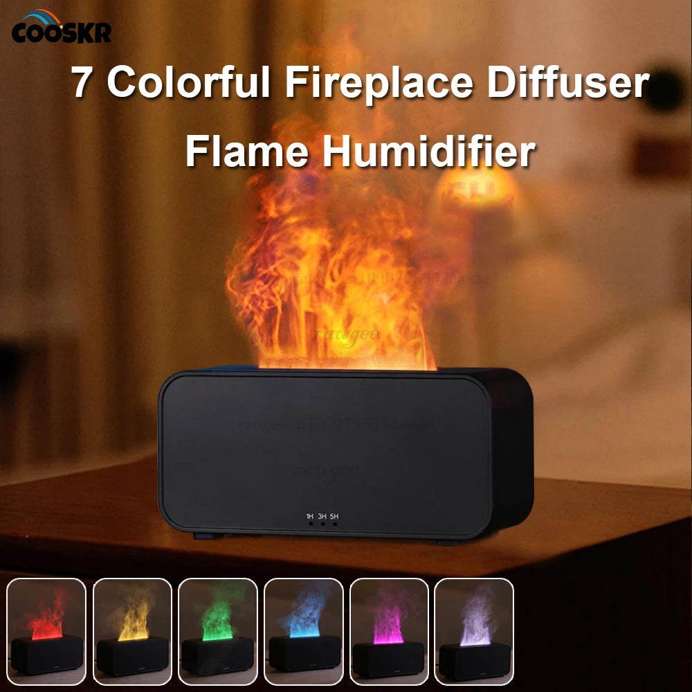 Flame Aroma Diffuser — 7-Color Fire Humidifier