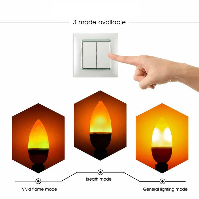 Flickering Flame Effect Bulb — Cozy Fire Glow