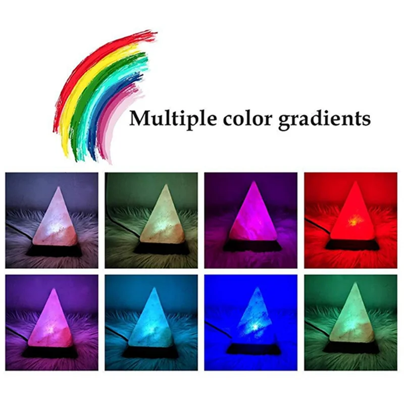 Pyramid Crystal Salt Lamp — USB Atmosphere Glow