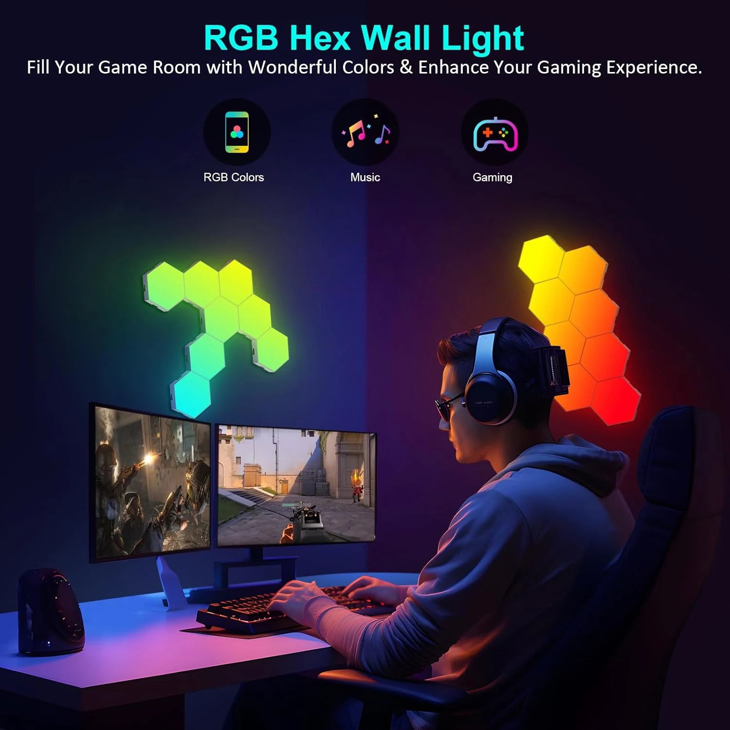 Smart Hexagon LED Wall Panels