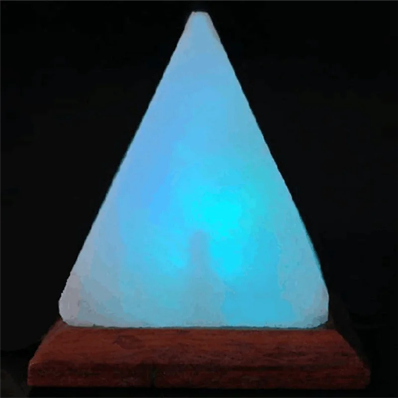 Pyramid Crystal Salt Lamp — USB Atmosphere Glow