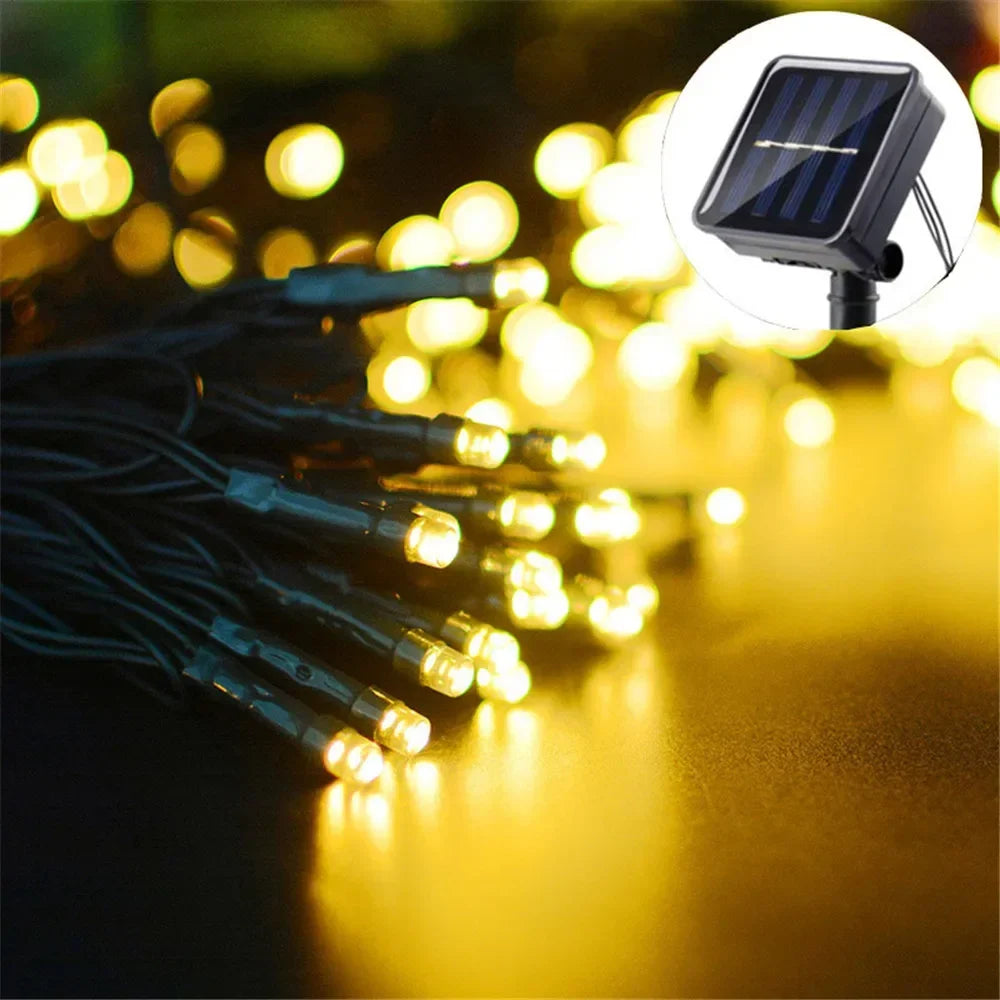 Solar Fairy Light Garland — Outdoor Waterproof Glow