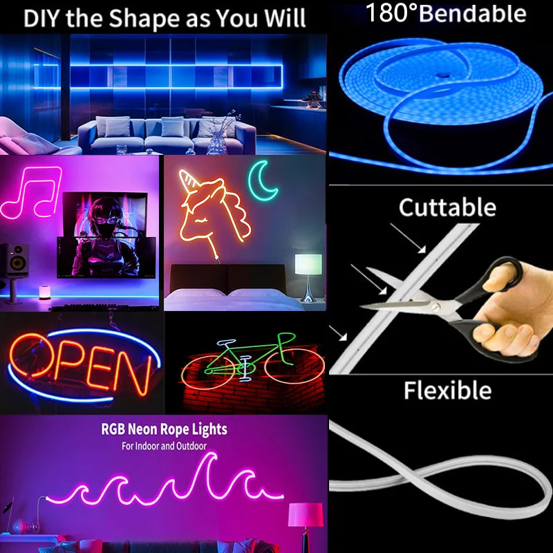 Smart Neon Rope Lights — App & Music Sync