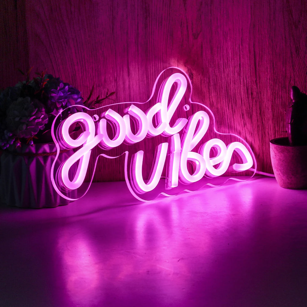 Good Vibes LED Neon Sign