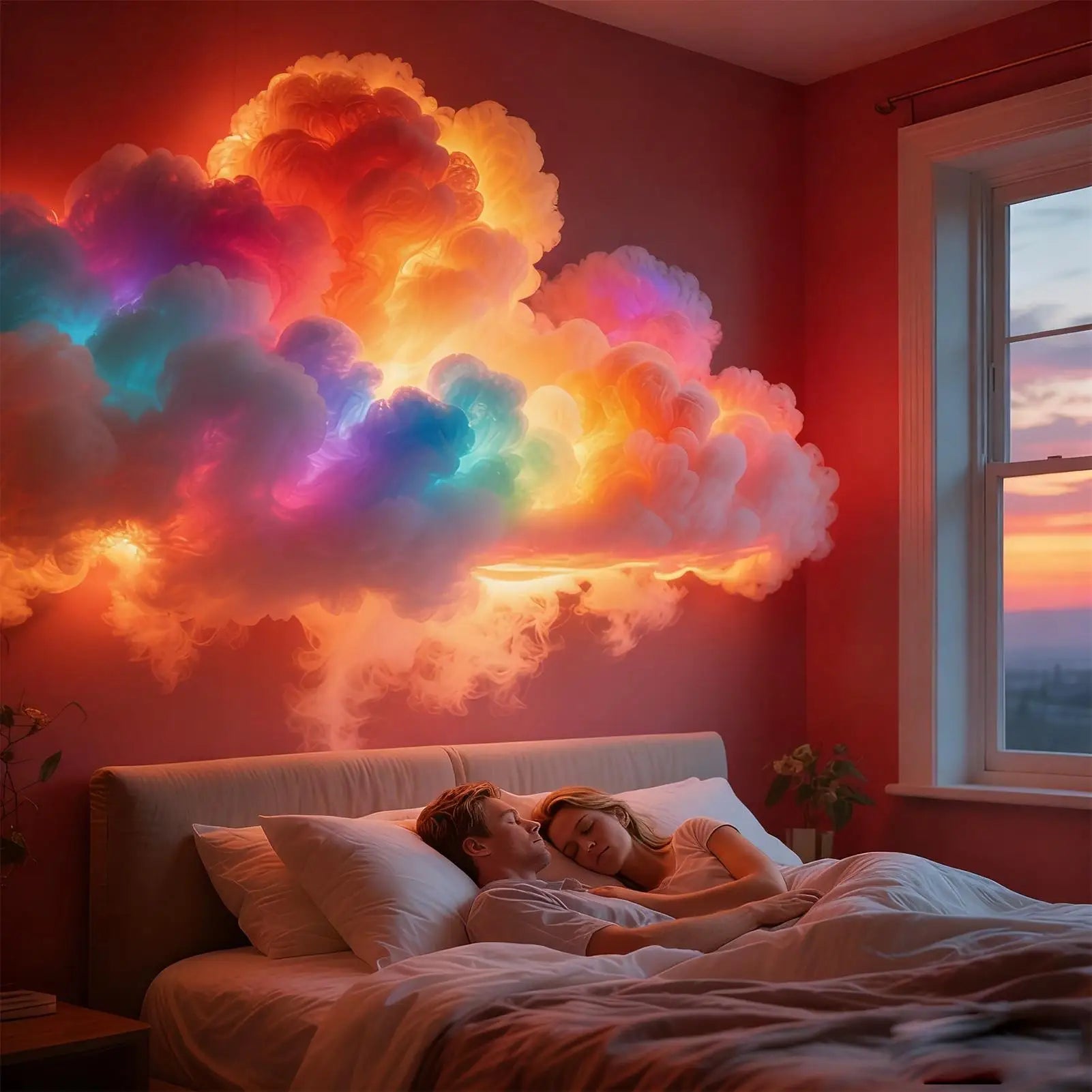 Thundercloud LED Ceiling Lamp — Color-Changing Storm Light